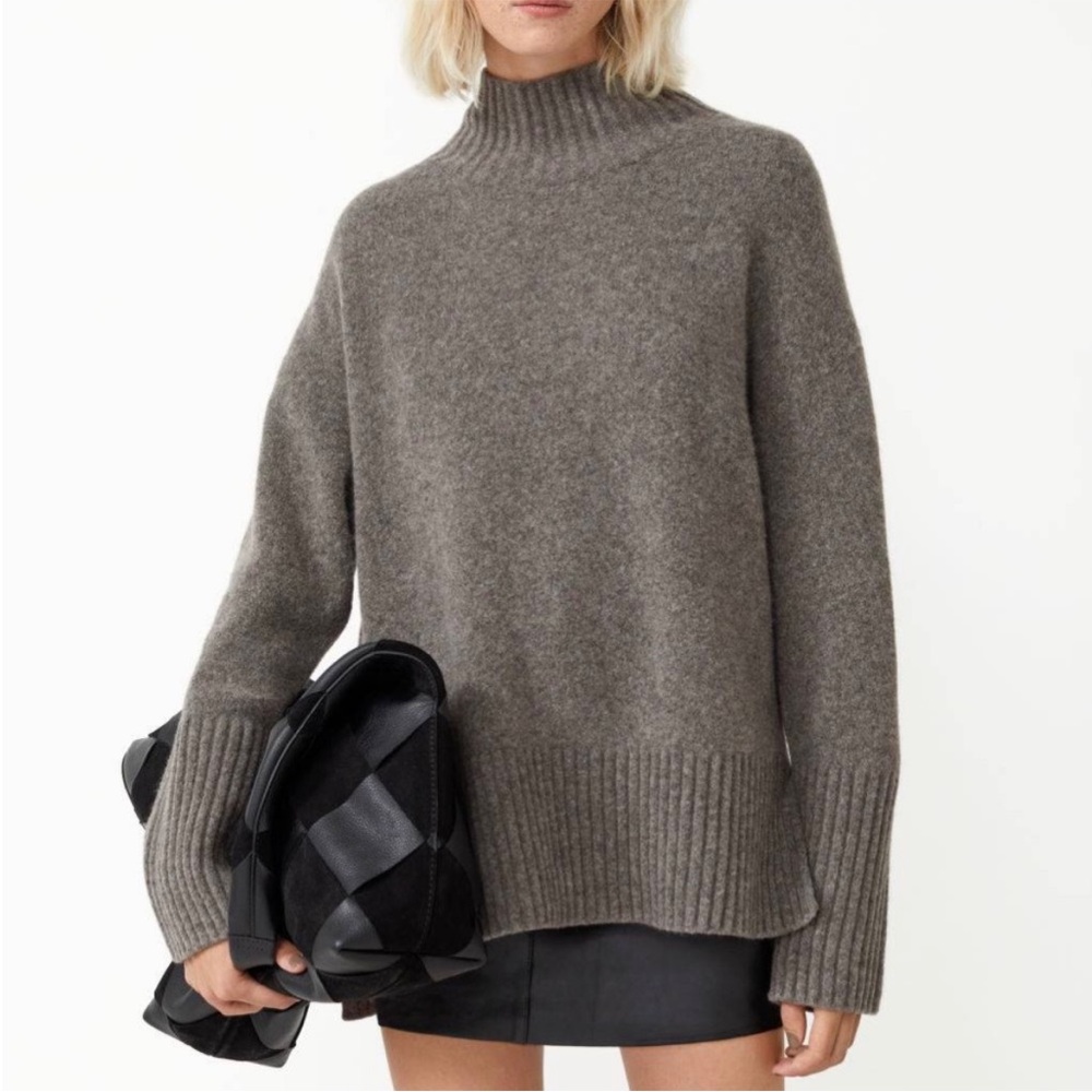 & Other Stories Mock-Neck Wool Sweater